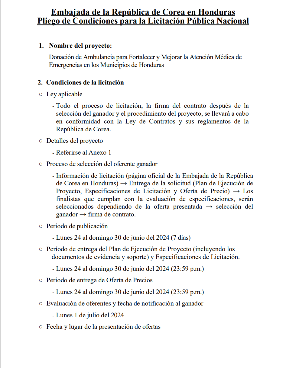 [1ro AVISO] PLIEGO DE CONDICIONES PARA LA LICITACIÓN PÚBLICA NACIONAL (2024) [FIN]